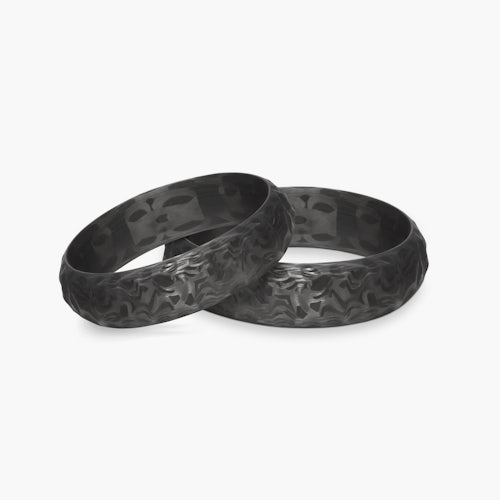 Obrączki ślubne: carbon, półokrągłe, 6 mm